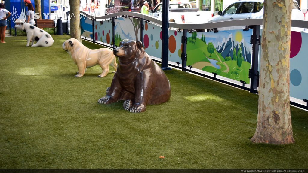 Commercial dog park installed by SYNLawn