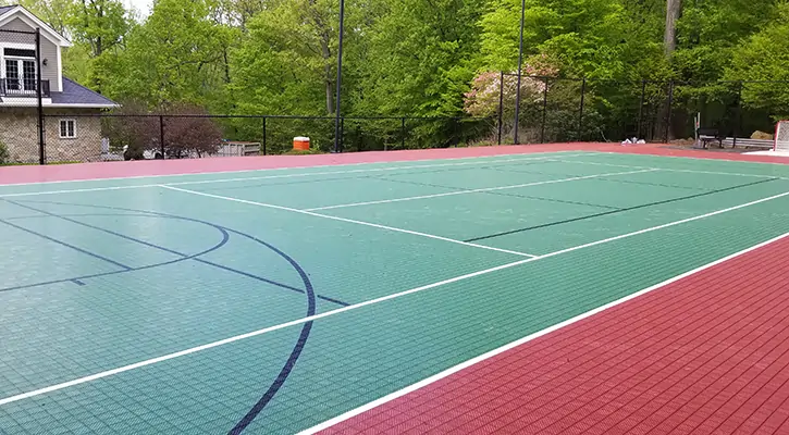 Commercial sport court installation from SYNLawn