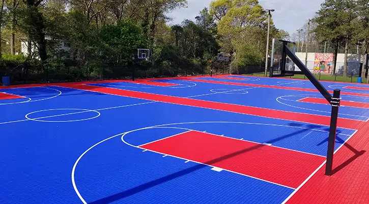 Sport court installation by SYNLawn